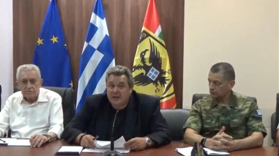 Πάνος Καμμένος: Οι Ένοπλες Δυνάμεις θα συνδράμουν με κάθε τρόπο την πολιτεία